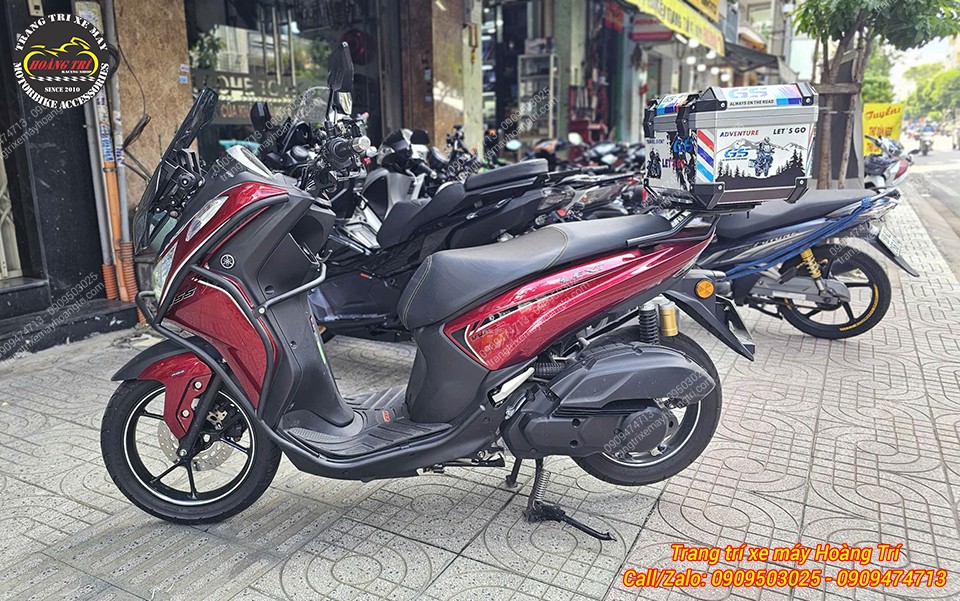 Toàn cảnh Yamaha Lexi 155 hoàn thiện khung chống đổ HTR, tăng bảo vệ và vẻ ngoài cứng cáp