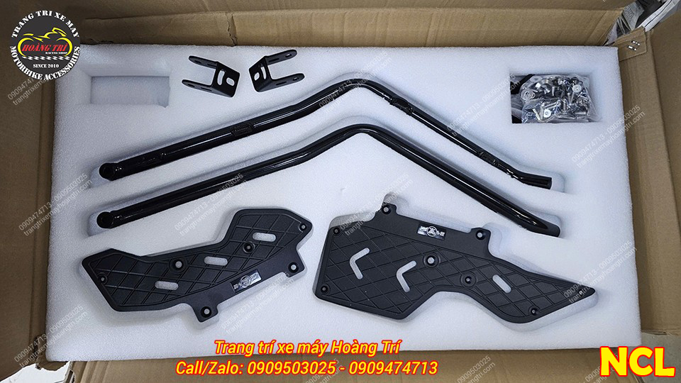 Full box bộ chống đổ Yamaha NMAX được đóng gói cẩn thận cùng phụ kiện ốc vít đi kèm
