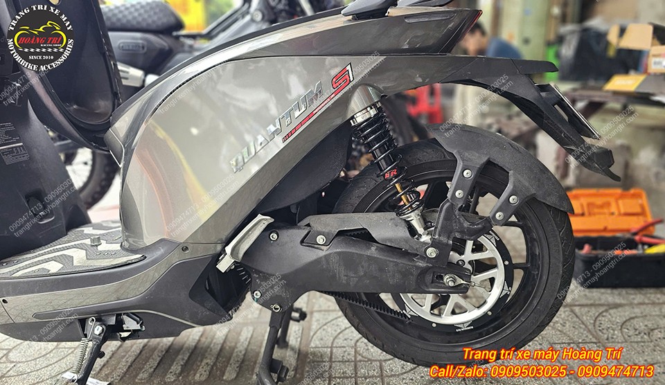 Cận cảnh bộ dây curoa đã được thay thế cho nhông sên dĩa zin của xe