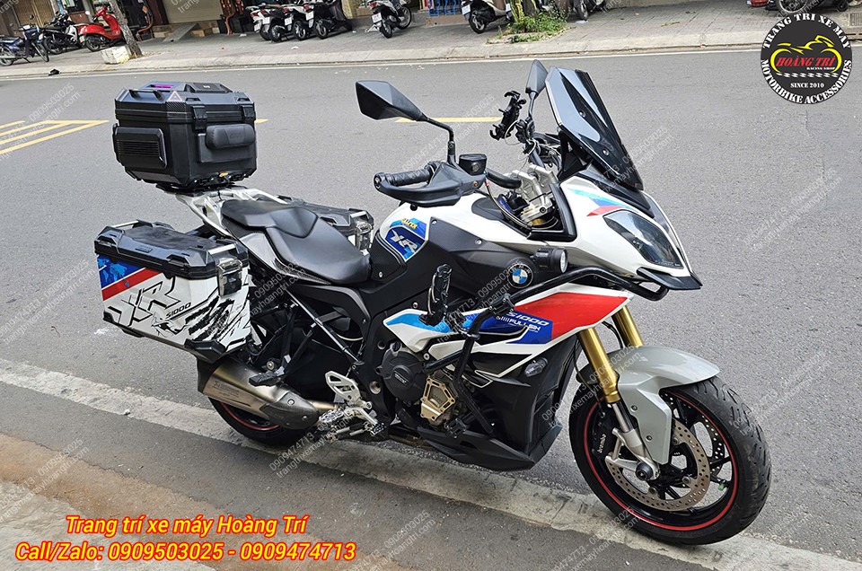 Tổng thể BMW S1000XR sau khi hoàn thiện bộ thùng du lịch cao cấp đầy cá tính