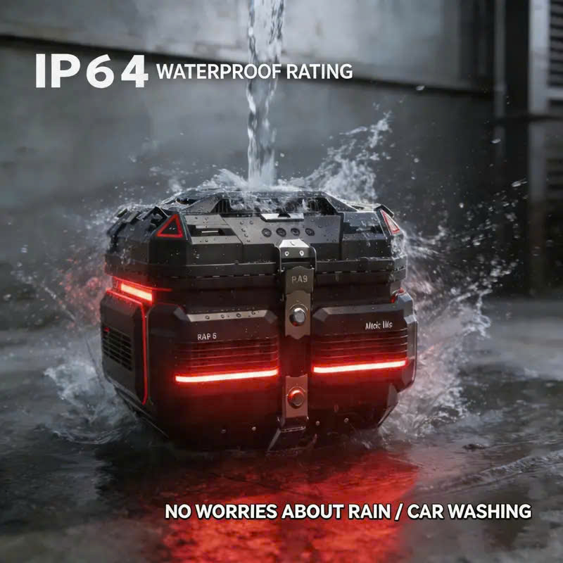 Khả năng chống nước IP64 giúp thùng RaBo Music RA9 hoạt động ổn định dưới trời mưa