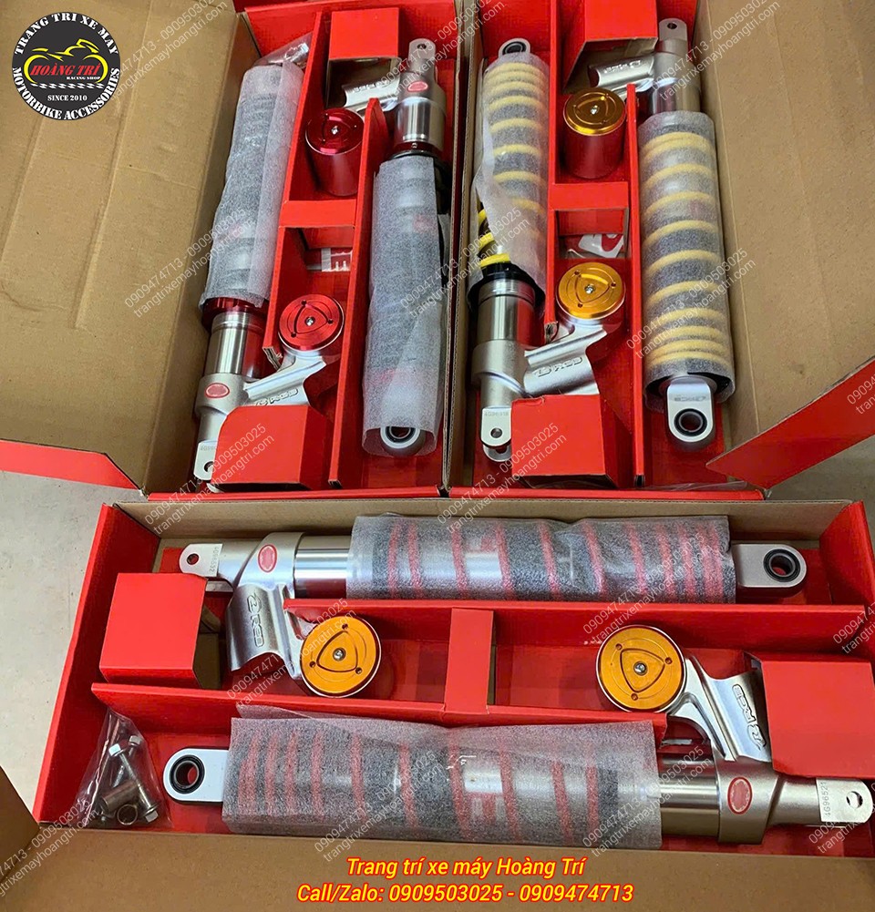 Cận cảnh nhiều phiên bản phuộc bình dầu RCB EB3 chính hãng với màu sắc đa dạng, hoàn thiện cao cấp