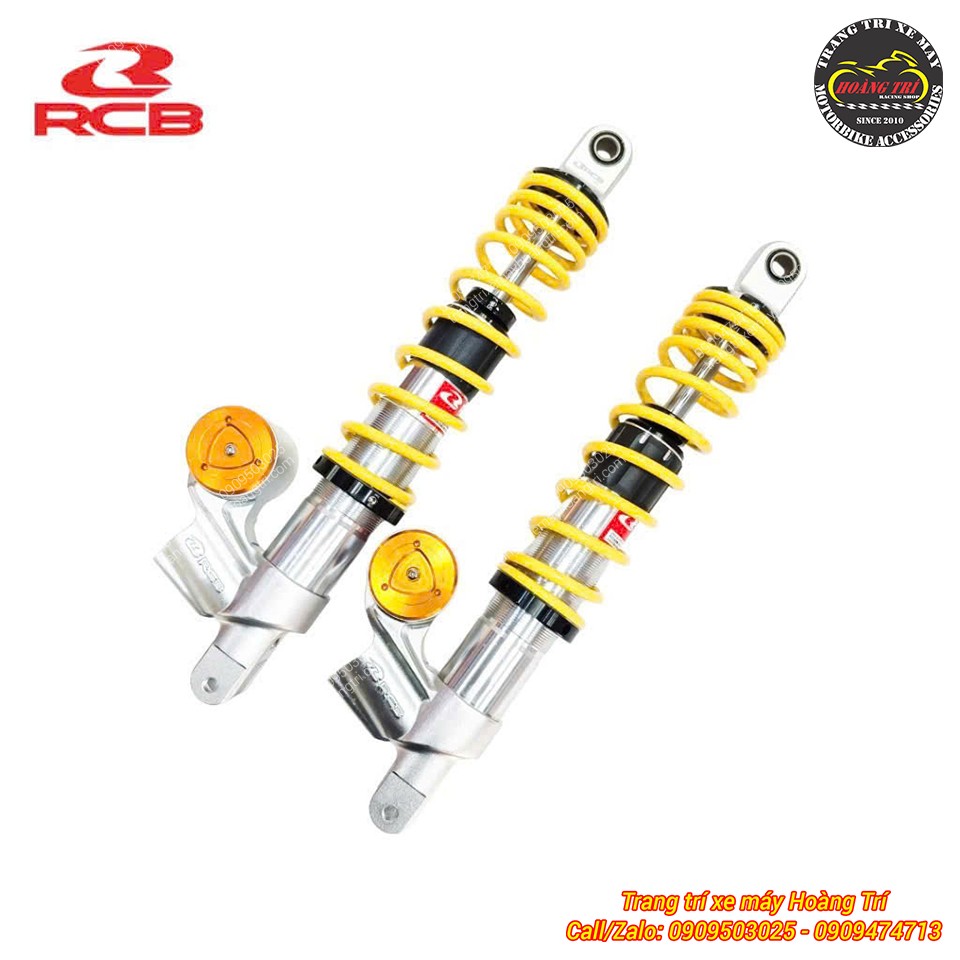 Phuộc bình dầu RCB EB3 lò xo vàng nổi bật, phù hợp nhiều phong cách nâng cấp xe SH