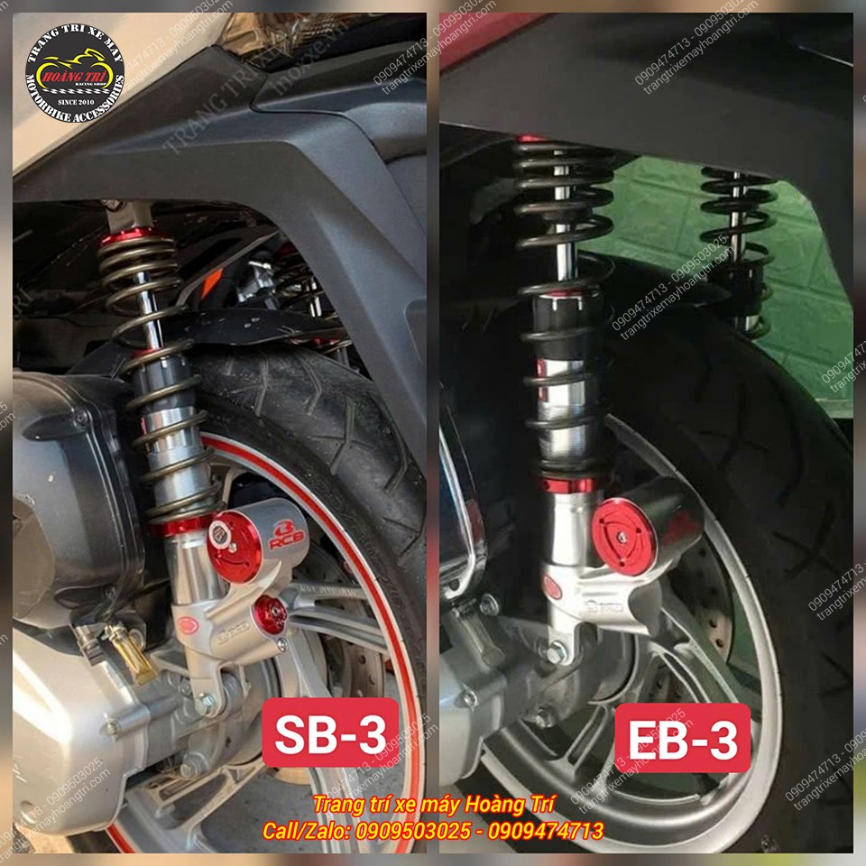 So sánh sự khác nhau của phuộc RCB SB3 và EB3 giúp khách hàng nhận biết nhanh chóng