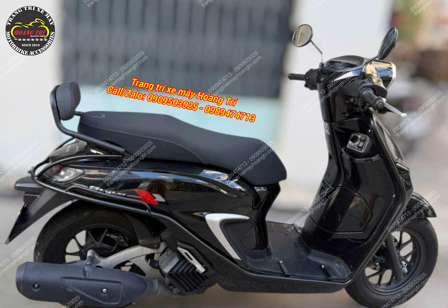 Hình ảnh bộ khung bảo vệ sơn đen trang bị trên xe Stylo 160