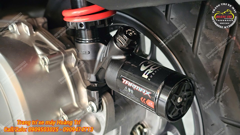 Chi tiết bình dầu phuộc RCB Tarmax giúp tăng hiệu suất nhún và ổn định khi vận hành