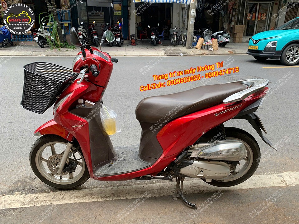Tăng tiện ích tối đa cho Vision khi trang bị rổ trước có nắp đậy đầy tiện lợi