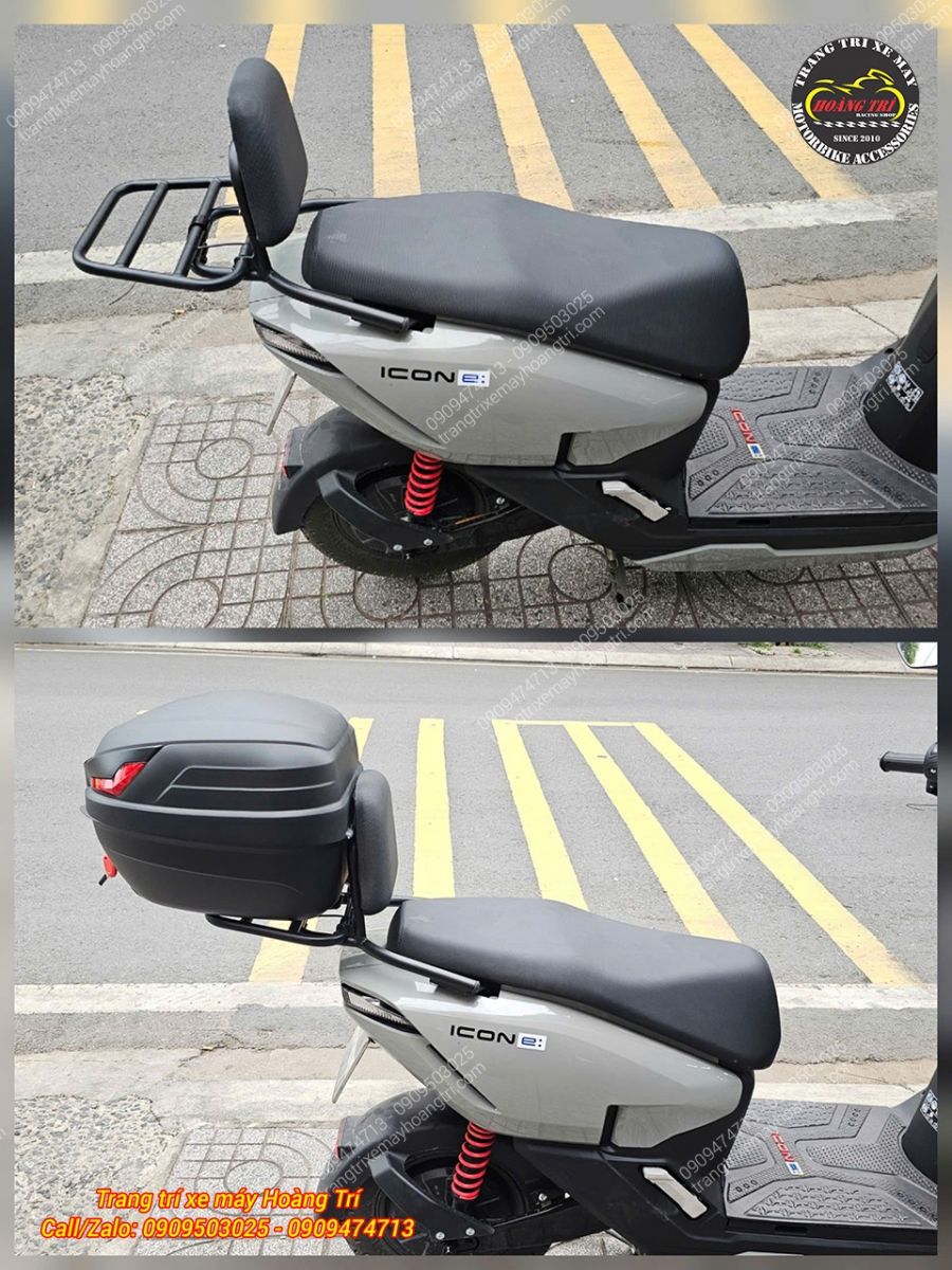 Baga sau có tựa lưng cho Honda ICON E giúp chở đồ tiện lợi hơn