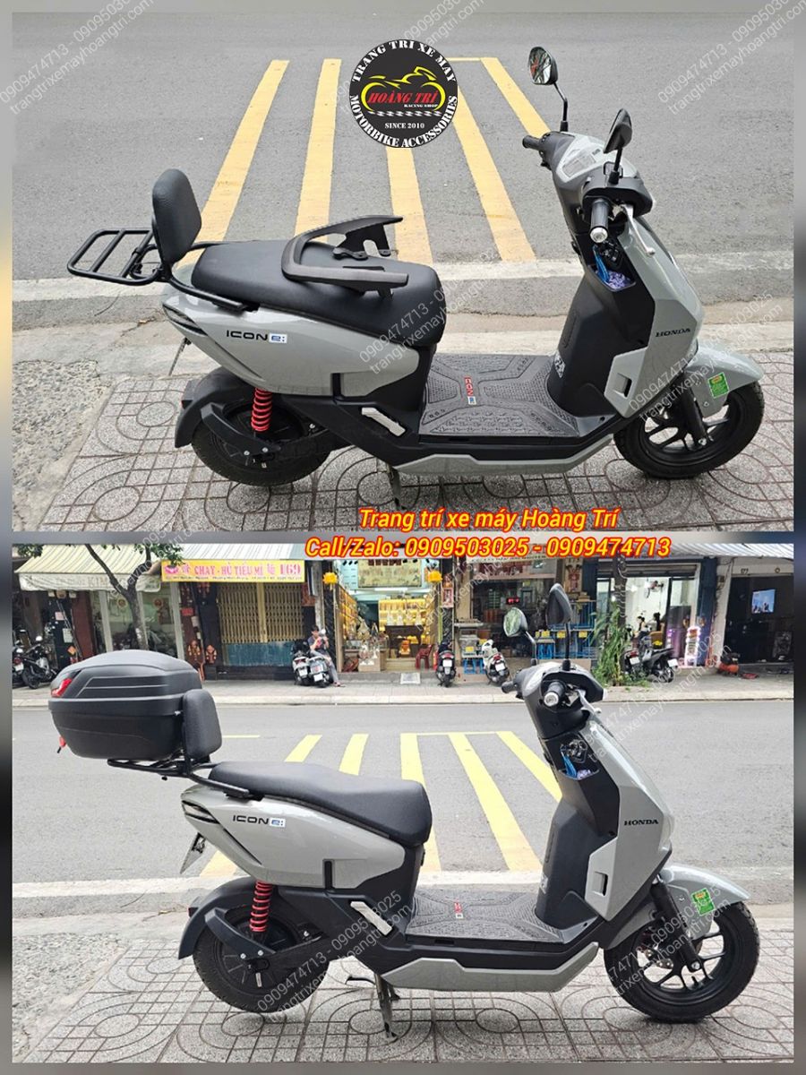 Thùng Givi được lắp hoàn thiện trên baga sau Honda ICON E gọn gàng