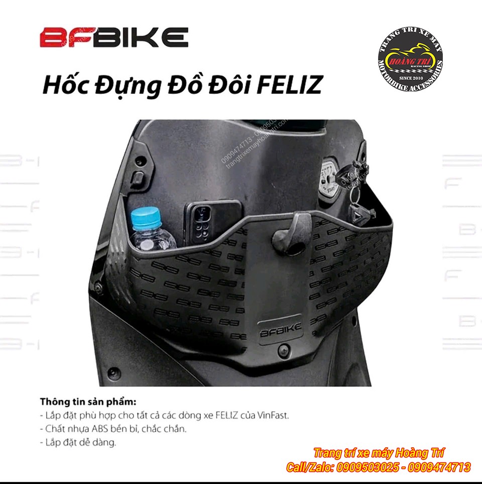 Hộc đựng đồ BFBIKE hỗ trợ chứa điện thoại chai nước và nhiều vật dụng cá nhân tiện lợi