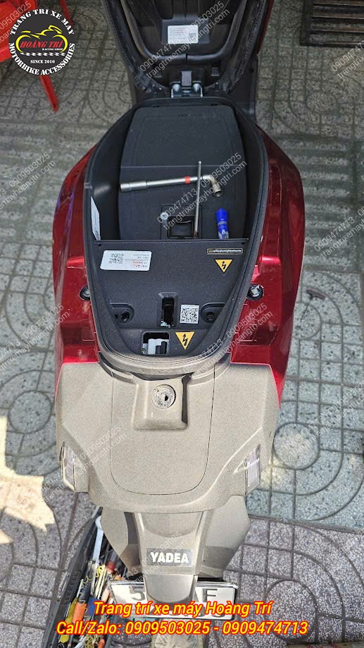Cốp dưới yên rộng rãi kết hợp thùng sau giúp tăng khả năng chứa đồ hơn nữa