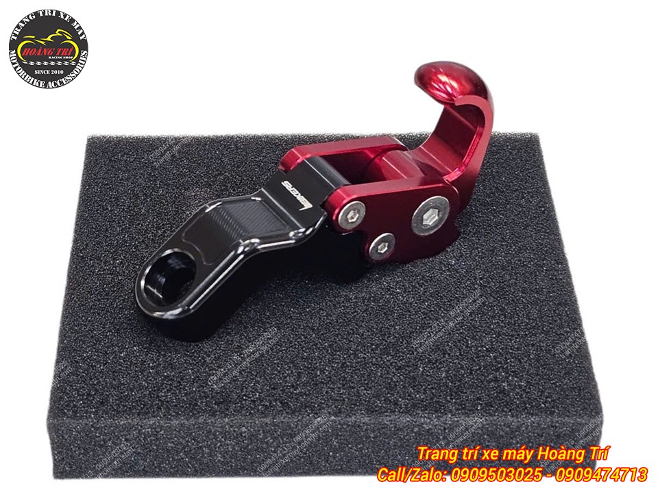 Móc treo đồ nhôm CNC màu đỏ gia công CNC sắc nét tăng tính thẩm mỹ khu vực lái