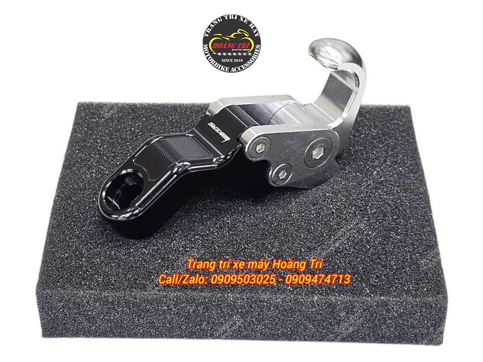 Mẫu móc treo đồ nhôm CNC màu bạc hiện đại phù hợp nhiều phong cách xe khác nhau