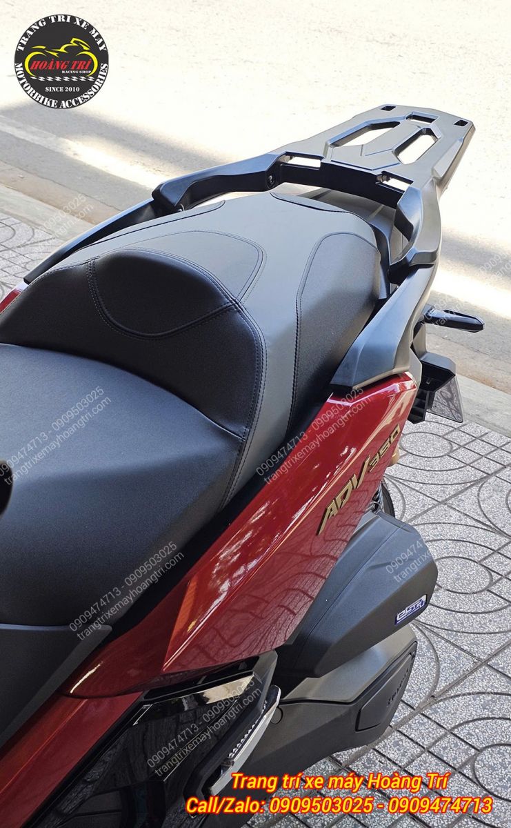 Chi tiết baga sau nhôm đúc ADV 350 gia công cứng cáp, hỗ trợ chở đồ và tăng thẩm mỹ