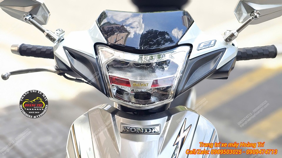 Đầu Honda Future X nổi bật hơn với đèn pha LED 2 tầng Zhi.Pat hiện đại và sắc nét