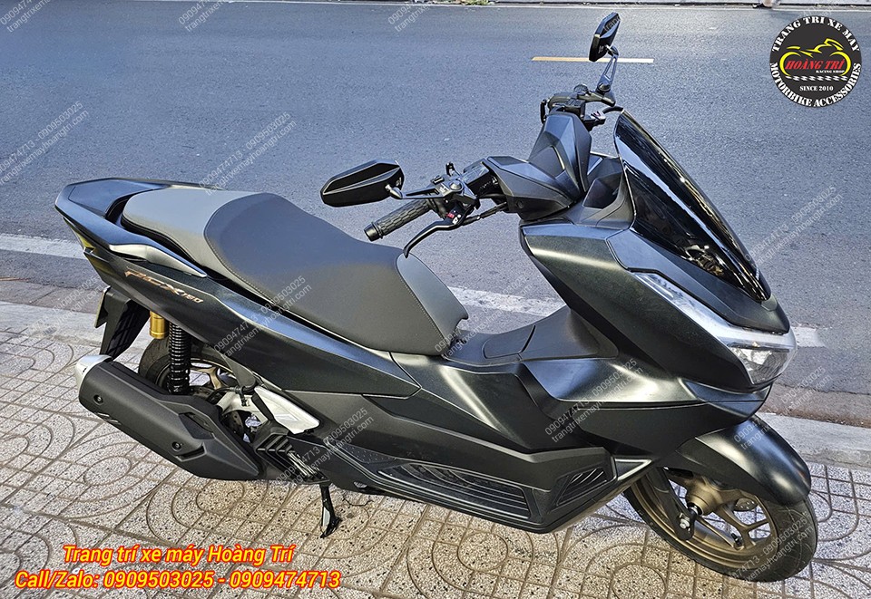 Toàn cảnh Honda PCX 160 nâng cấp bao tay Daytona và kính hậu Shenao, tăng chất thể thao hơn
