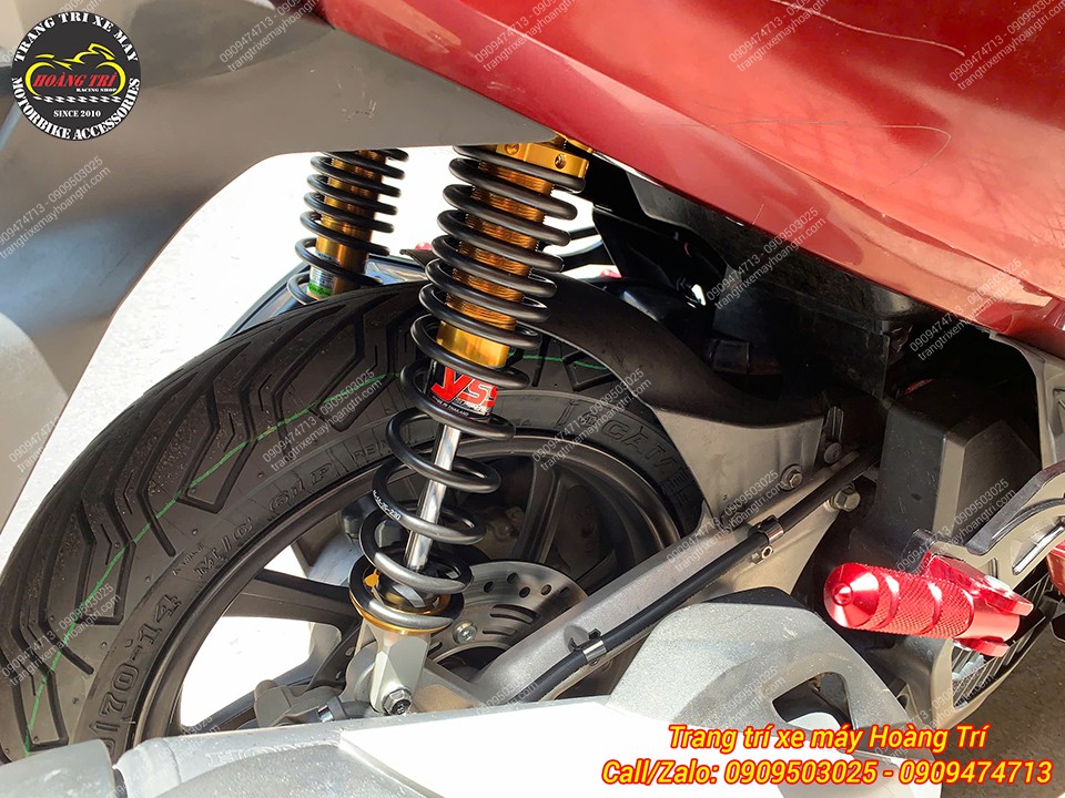 Phuộc YSS G-Series không bình dầu mang đến vẻ ngoài gọn gàng, cân đối cho xe PCX 2018