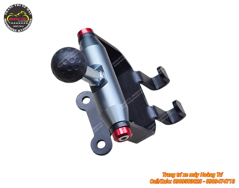 Góc nghiêng thanh ngang GPS PCX 160 với chất liệu dày dặn, hỗ trợ gắn thiết bị chắc chắn hơn