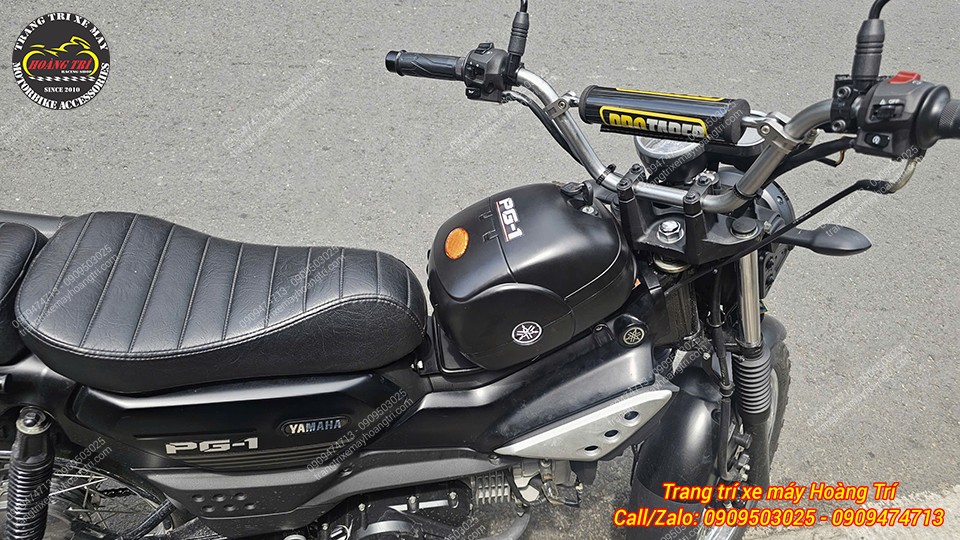 Thùng giữa OEM Yamaha PG-1 kết hợp ghi đông Protaper, tạo tổng thể cá tính và thể thao hơn