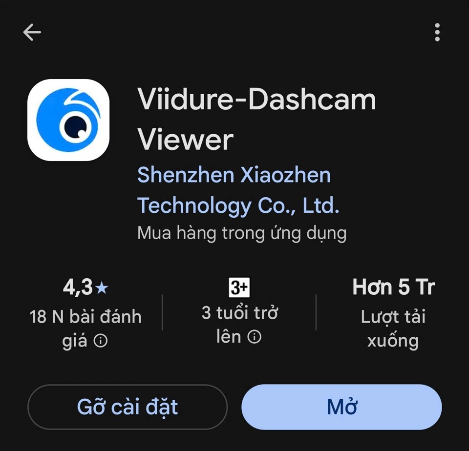 Ứng dụng Viidure-Dashcam Viewer hỗ trợ kết nối camera hành trình Big Bike V1, xem nhanh - tải dễ