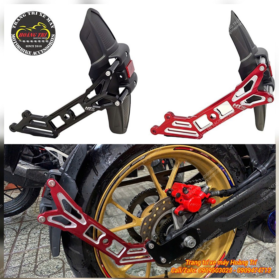 Chắn bùn HTR Honda CB150 sử dụng pát nhôm CNC với hai lựa chọn màu đỏ và đen