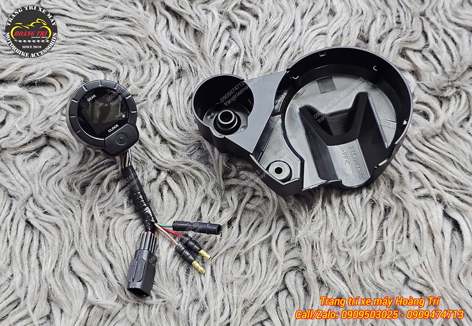 Cận cảnh đồng hồ báo số Honda chính hãng đi kèm ốp nhựa, hoàn thiện chuẩn theo xe