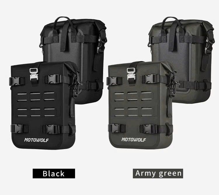 Túi treo hông MotoWolf MDL-0715B H8 có hai màu đen và xanh rêu, chống nước, tiện dụng