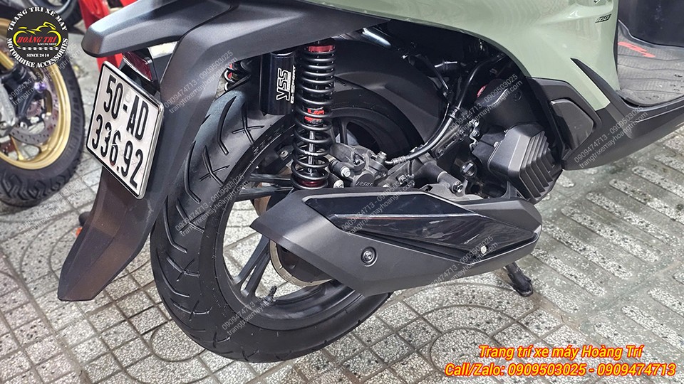 Góc nghiêng phuộc YSS G-Sport với bình dầu rời, tăng vẻ thể thao cho Honda SH 2026