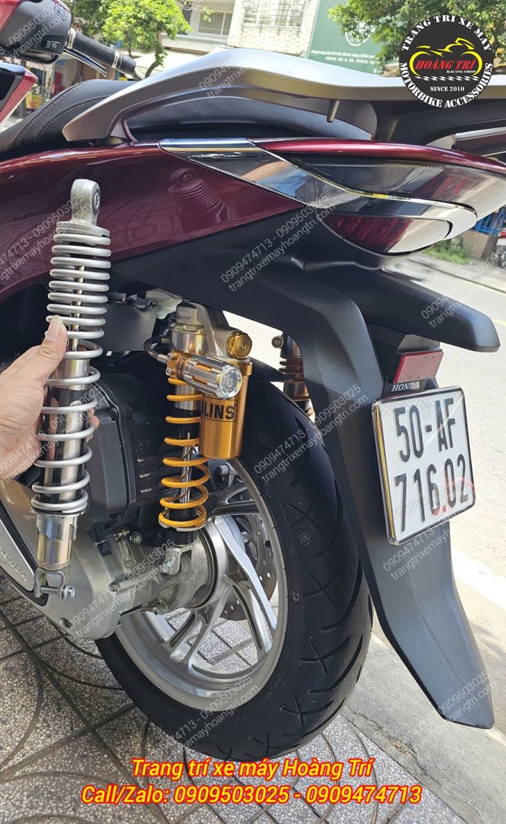 Sau khi trang bị phuộc Ohlins HO316 cùng HPA TTX V2 thấy rõ khác biệt về ngoại hình