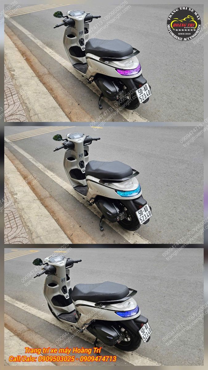 Tổng thể Honda Stylo 160 cuốn hút hơn nhờ đèn hậu LED Audi 3D với nhiều màu sắc khác nhau