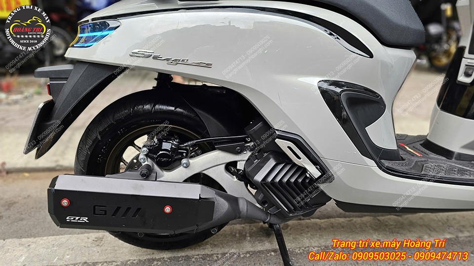Ốp pô nhôm CNC kiểu GTR hoàn thiện chắc chắn, tăng vẻ thể thao cho Honda Stylo 160