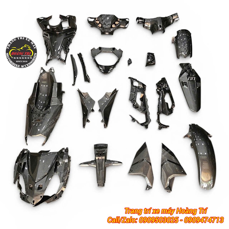 20 chi tiết Winner X hoàn thiện sơn nhúng carbon đồng bộ, bề mặt bóng đẹp và sắc nét