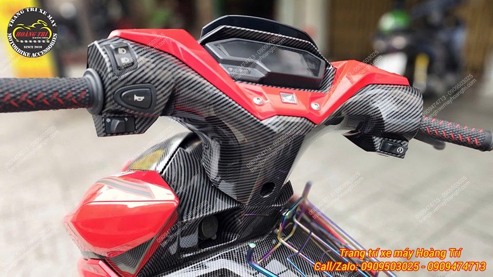 Cận cảnh khu vực đồng hồ Winner X kết hợp sơn nhúng carbon tăng vẻ ngoài sang trọng hơn