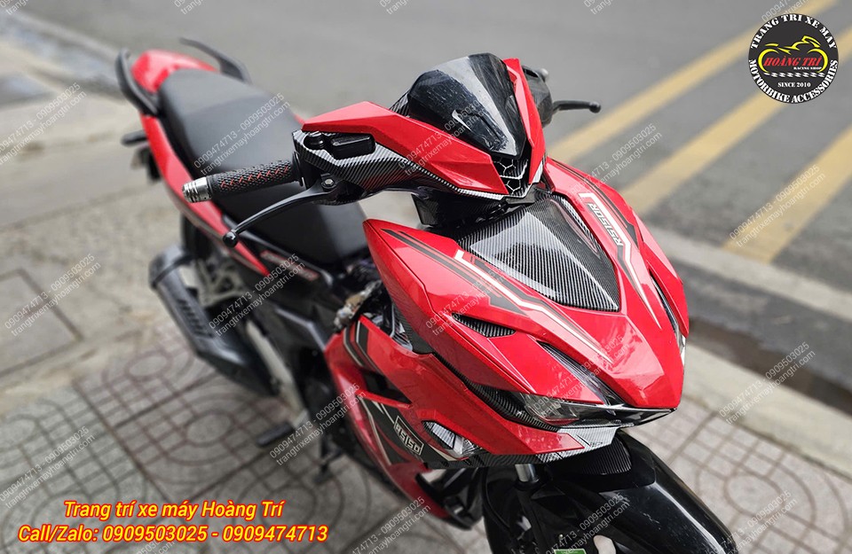 Toàn cảnh Winner X hoàn thiện nhiều chi tiết sơn nhúng carbon, tạo diện mạo thể thao cuốn hút