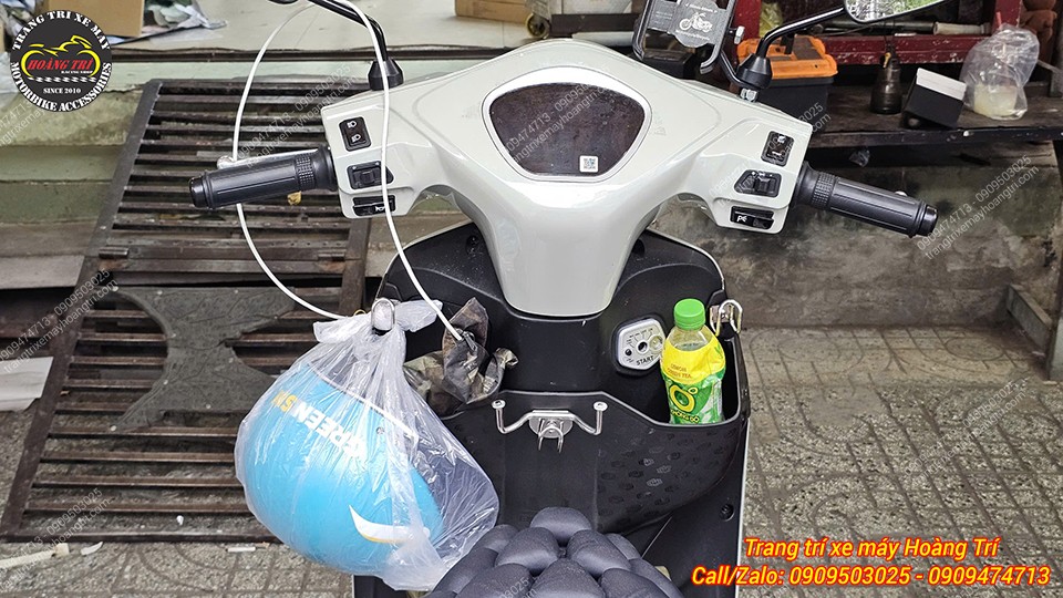 Hộc đựng đồ LBS GTR giúp VinFast Feliz mang theo nhiều vật dụng mà vẫn gọn gàng, thẩm mỹ