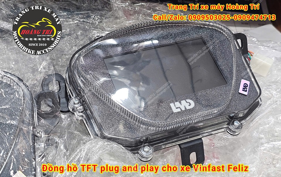 Cận cảnh đồng hồ TFT VinFast Feliz plug and play, lắp chuẩn theo xe và hiển thị rõ nét