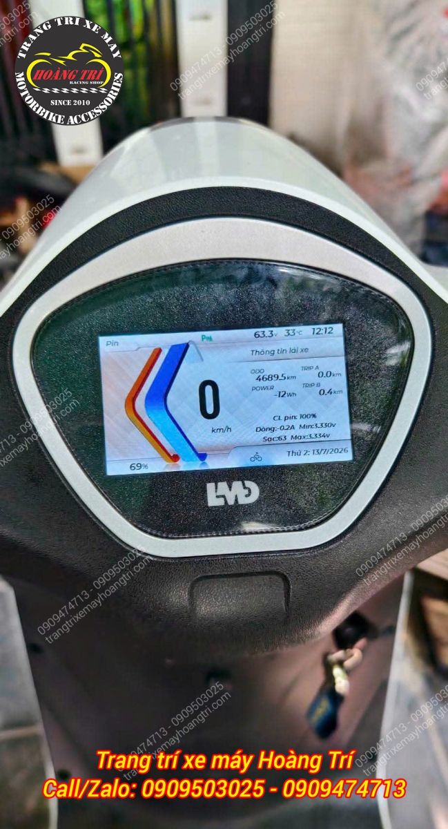 Đồng hồ TFT VinFast Feliz hiển thị đầy đủ thông tin, giao diện hiện đại và dễ quan sát hơn