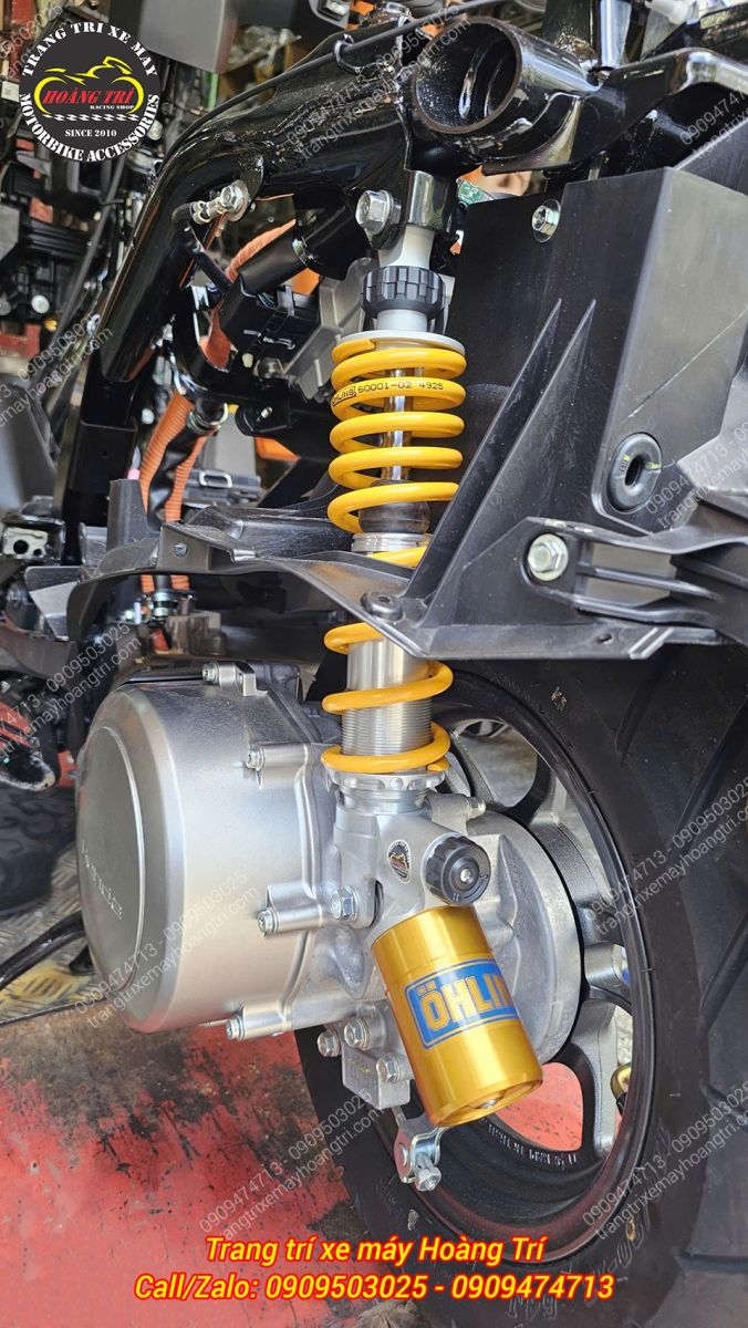Phuộc Ohlins HO349 lắp gọn trong khung Honda UC3, đảm bảo thẩm mỹ và vận hành ổn định hơn