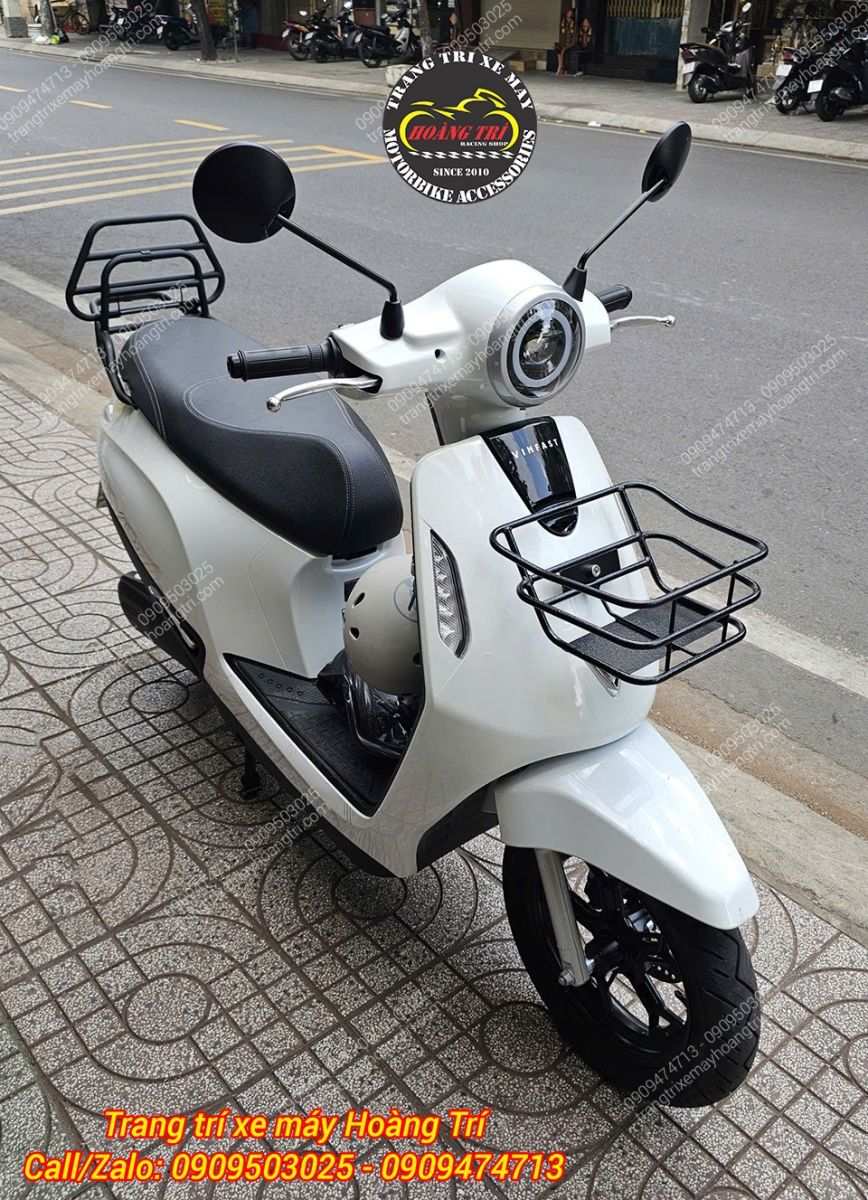VinFast EVO trang bị rổ trước mặt nạ kết hợp baga sau tựa lưng, tăng tiện ích sử dụng