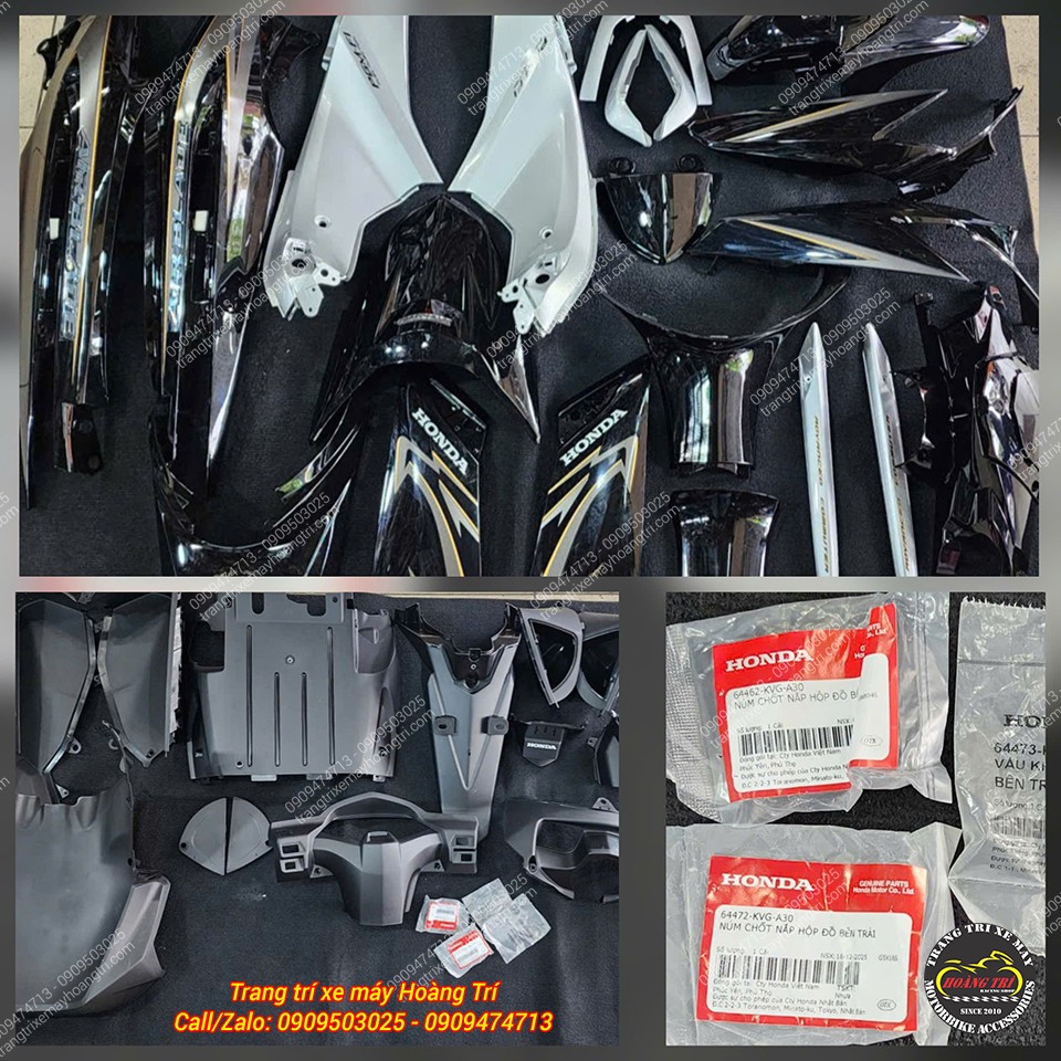 Trọn bộ dàn áo Airblade 110 chính hãng Honda Việt Nam với đầy đủ nhiều chi tiết thay thế
