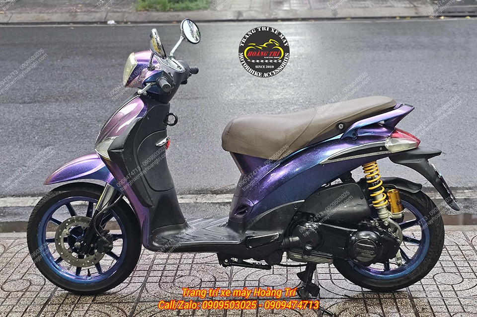 Piaggio Liberty trông thể thao và thu hút hơn sau khi hoàn thiện nâng cấp phuộc Ohlins F1