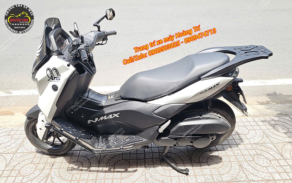 Anh em nên kết hợp thêm thùng sau khi trang bị baga nhôm đúc cho NMAX 155