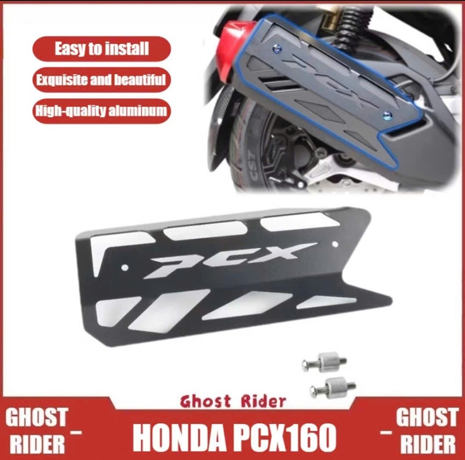 Ốp pô LBS CNC PCX 160 mang thiết kế góc cạnh, tăng vẻ thể thao cho phần pô xe