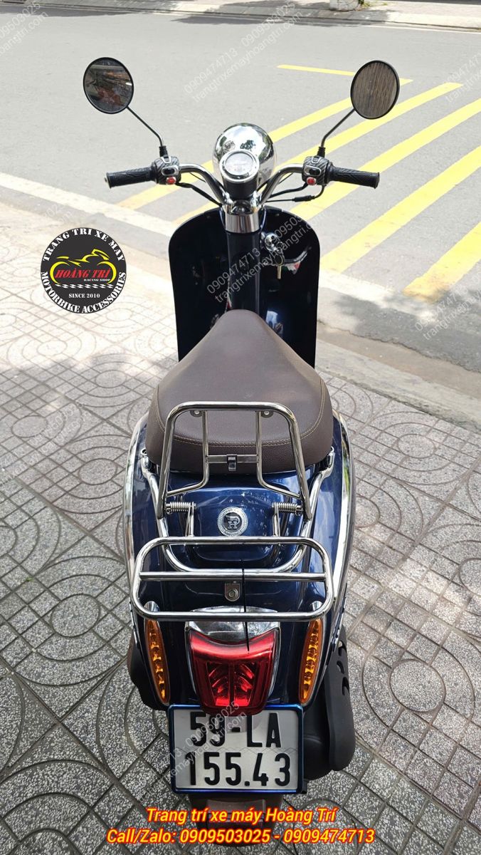 Khung baga sau HSV3 cứng cáp, chất liệu inox làm nổi bật phần đuôi xe HSV3