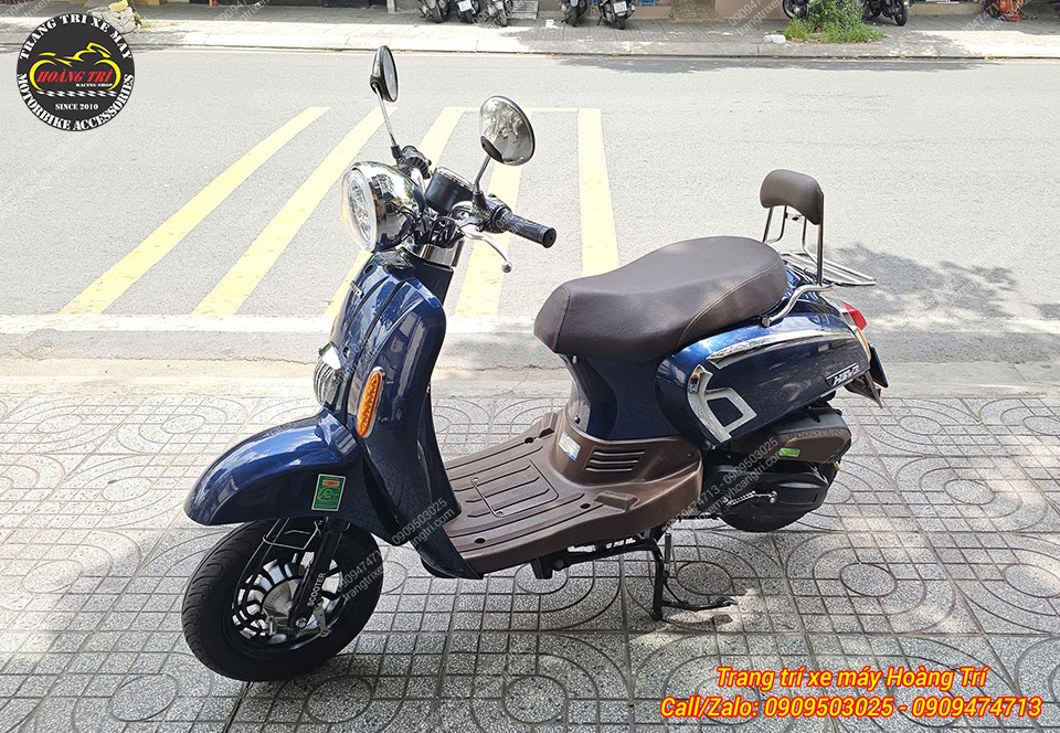 Nệm tựa lưng được gắn chắc chắn vào khung baga inox HSV3 giúp tăng thêm tiện ích