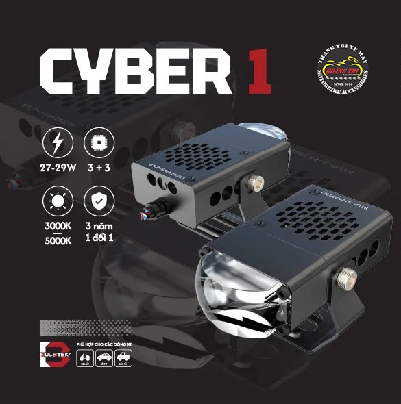 Đèn trợ sáng Bulbtek Cyber 1 thiết kế nhỏ gọn, công suất 27-29W, hai chế độ màu tiện dụng