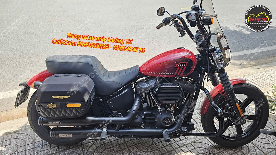 Toàn cảnh Harley Davidson trước khi lắp thùng Rabo tựa lưng, vẫn giữ kiểu dáng dòng cruiser đặc trưng