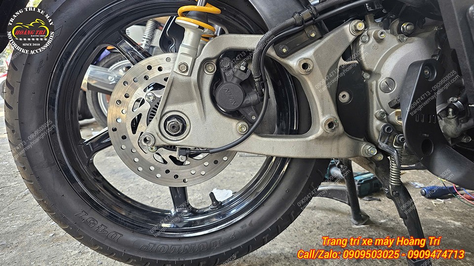 Hệ thống phanh bánh sau Honda SH được kiểm tra kỹ lưỡng trước khi hoàn thiện