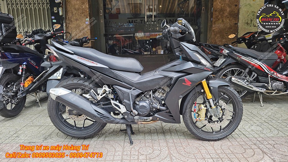 Toàn cảnh Winner V1 sau nâng cấp cho thấy combo phụ kiện mới hài hòa với phong cách xe