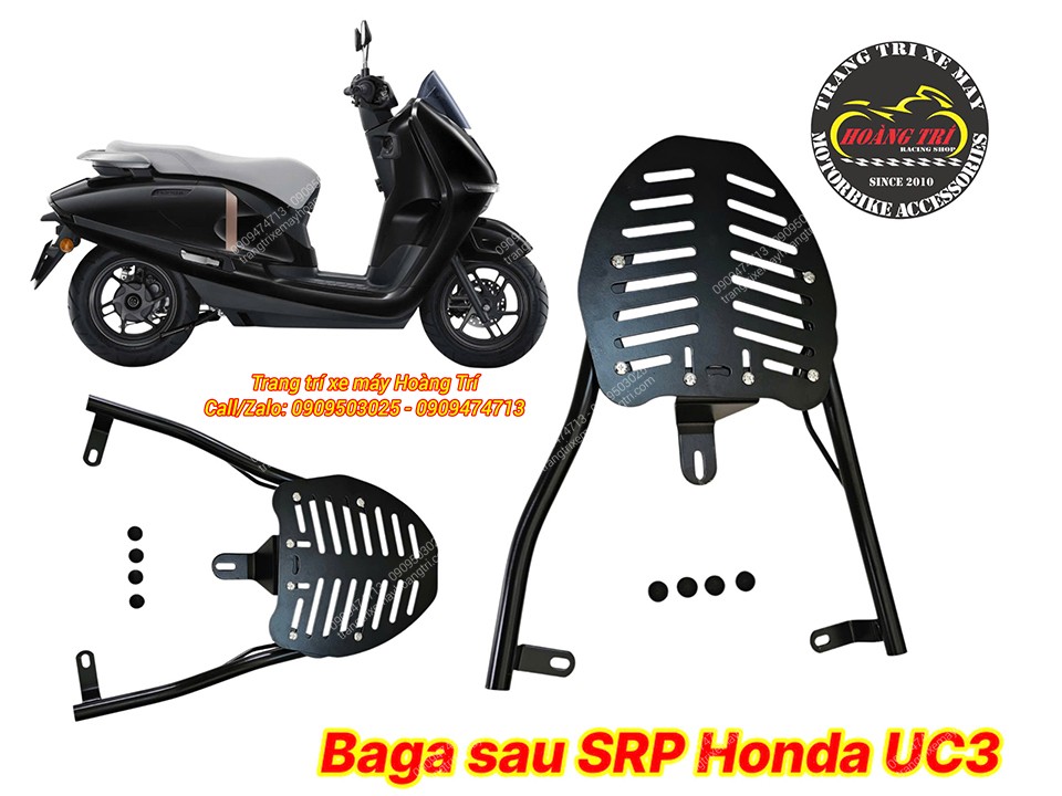 Baga sau SRP Honda UC3 thiết kế cứng cáp, sẵn sàng lắp nhiều mẫu thùng phía sau tiện lợi